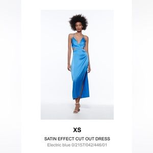 Satin Effect Cut Out Dress
